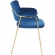 Napoli Dining Chair in Blue Velvet & Gold Metal (Set of 2)